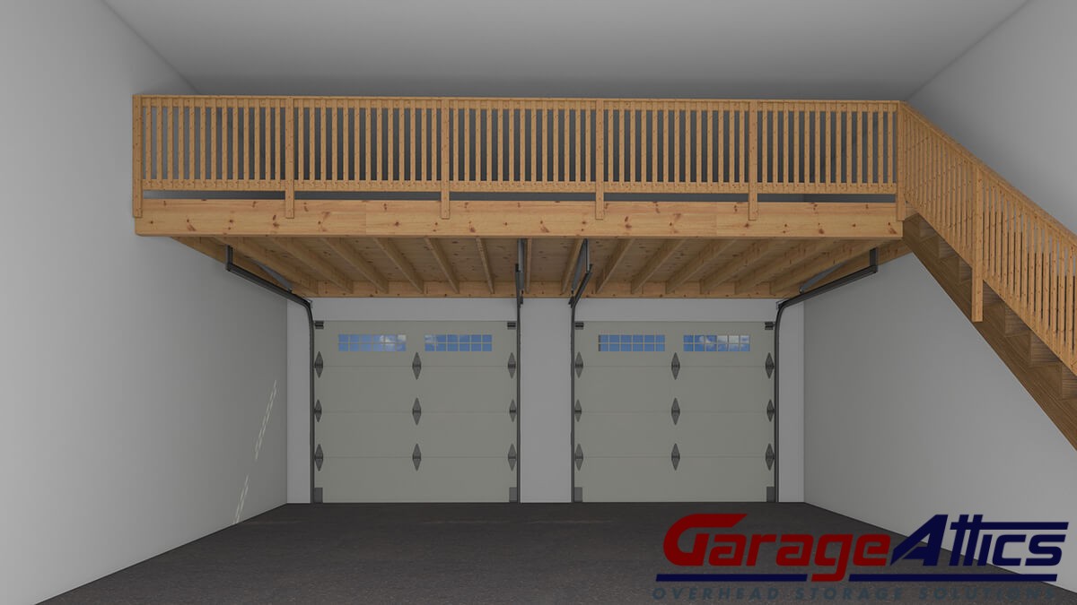 Garage Storage Loft Ideas | Massive Overhead Garage Storage Shelving